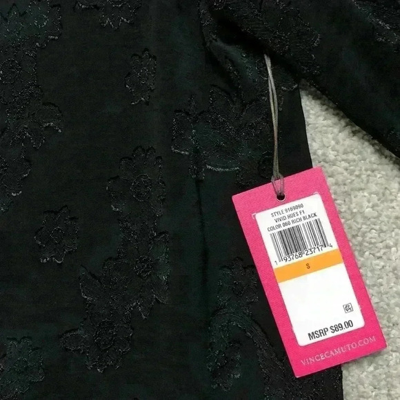 NEW Vince Camuto Blouse Black - Picture 3 of 9